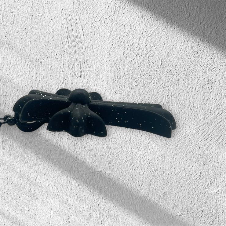 CHROME HEARTS クロムハーツ ラバー グリッター スモールCHクロス RUBBER SML CH CROSS シリコン ネックレス アクセサリー ブラック ラメ ★保証書★