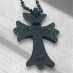 CHROME HEARTS クロムハーツ ラバー グリッター スモールCHクロス RUBBER SML CH CROSS シリコン ネックレス アクセサリー ブラック ラメ ★保証書★