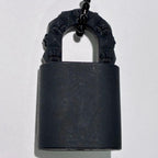 CHROME HEARTS クロムハーツ ラバー パドロック フレアニー シリコン ネックレス ブラック アクセサリー ★袋付★ ★人気高騰中★