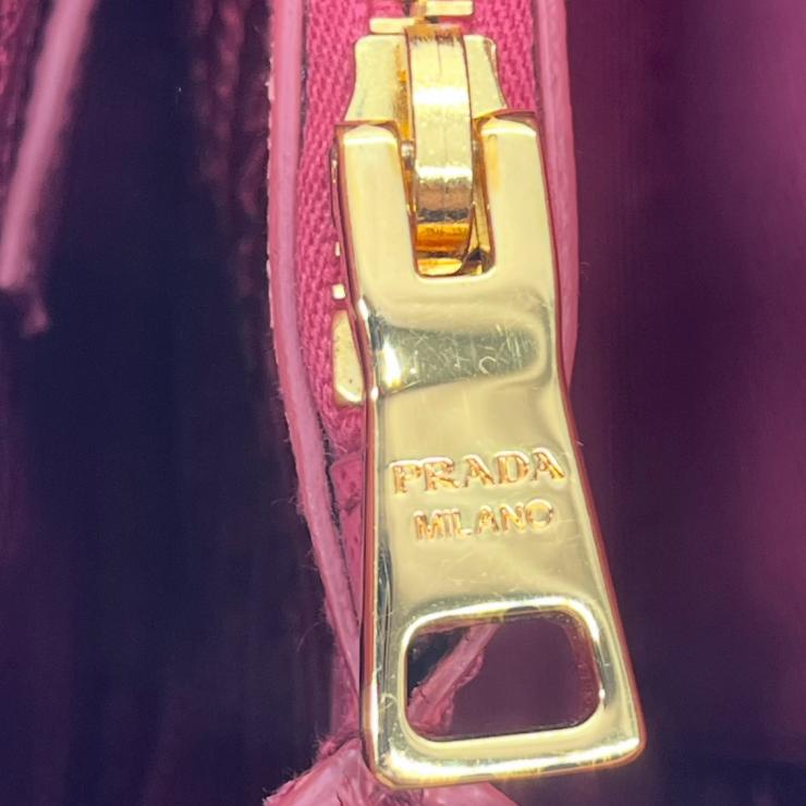 PRADA プラダ サフィアーノ レザー 2WAYハンドバッグ ショルダーバッグ ピンク ゴールド金具 ★美品★