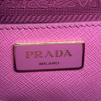 PRADA プラダ サフィアーノ レザー 2WAYハンドバッグ ショルダーバッグ ピンク ゴールド金具 ★美品★