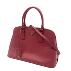 PRADA プラダ サフィアーノ レザー 2WAYハンドバッグ ショルダーバッグ ピンク ゴールド金具 ★美品★