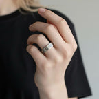 HOORSENBUHS ホーセンブース DAME TRI-LINK ダム トライリンク モノグラム シルバー 925 リング 指輪 アクセサリー 6号 ★美品★★袋付★