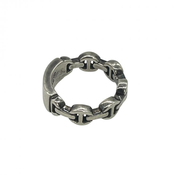 HOORSENBUHS ホーセンブース DAME TRI-LINK ダム トライリンク モノグラム シルバー 925 リング 指輪 アクセサリー 6号 ★美品★★袋付★