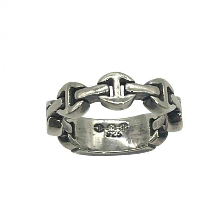HOORSENBUHS ホーセンブース DAME TRI-LINK ダム トライリンク モノグラム シルバー 925 リング 指輪 アクセサリー 6号 ★美品★★袋付★