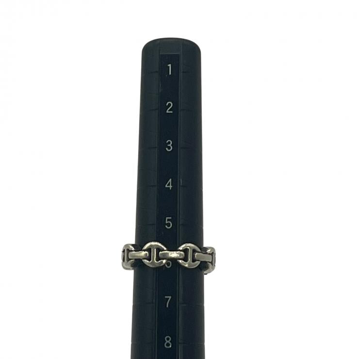 HOORSENBUHS ホーセンブース DAME TRI-LINK ダム トライリンク モノグラム シルバー 925 リング 指輪 アクセサリー 6号 ★美品★★袋付★