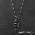 CHROME HEARTS クロムハーツ LT SWIVEL リップアンドタンスイベルチャーム ネックレス アクセサリー シルバー 925 ★美品★★ギャラ付★