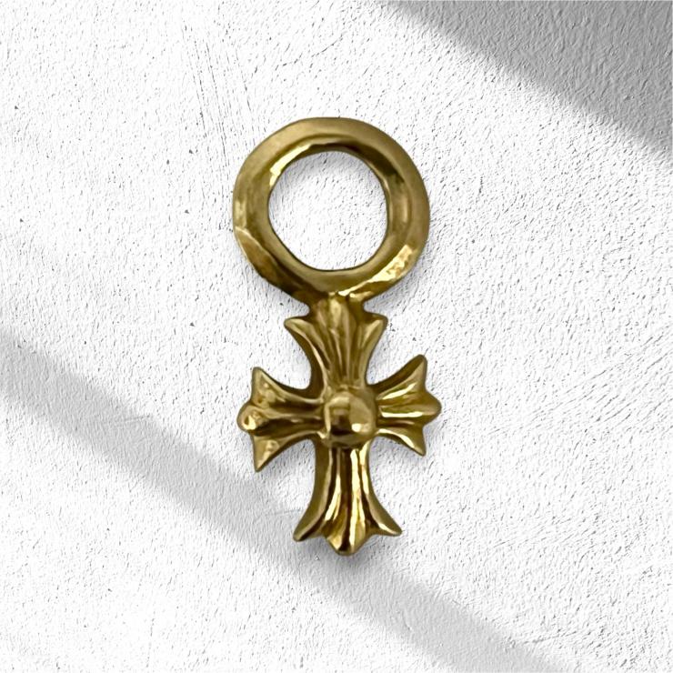 CHROMEHEARTS クロムハーツ スタックCHクロス STACK CH CROSS スタックチャーム ペンダントトップ アクセサリー 22K ★美品★
