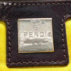 FENDI フェンディ マンマバケット デニム 花柄 フラワー 刺繍 ハンドバッグ マルチカラー シルバー金具 ★希少★