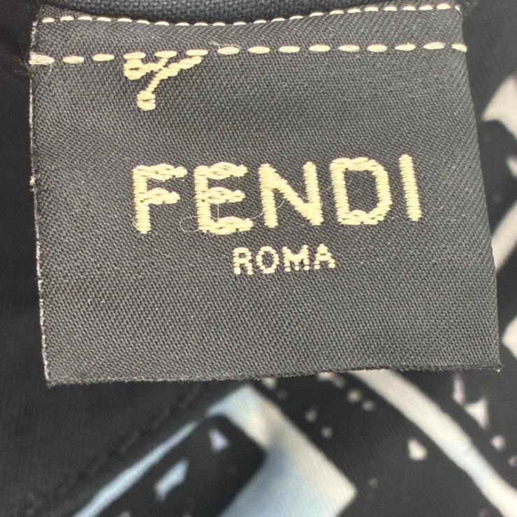 FENDI フェンディ ジョシュアヴィーダスコラボ Joshua Vides ズッカ バゲット ミニ 2WAYバッグ 8BR784 ブルー ナイロン ★美品★