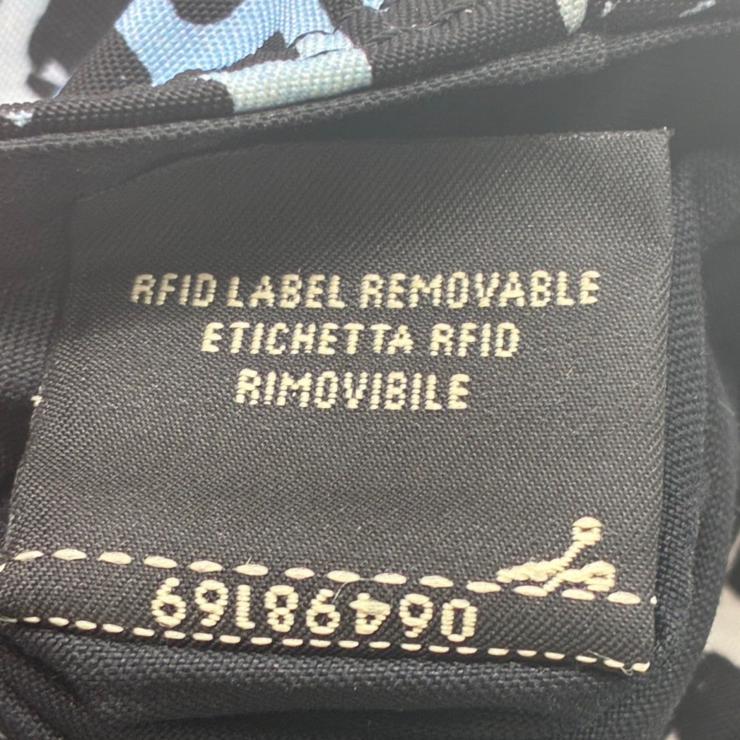 FENDI フェンディ ジョシュアヴィーダスコラボ Joshua Vides ズッカ バゲット ミニ 2WAYバッグ 8BR784 ブルー ナイロン ★美品★