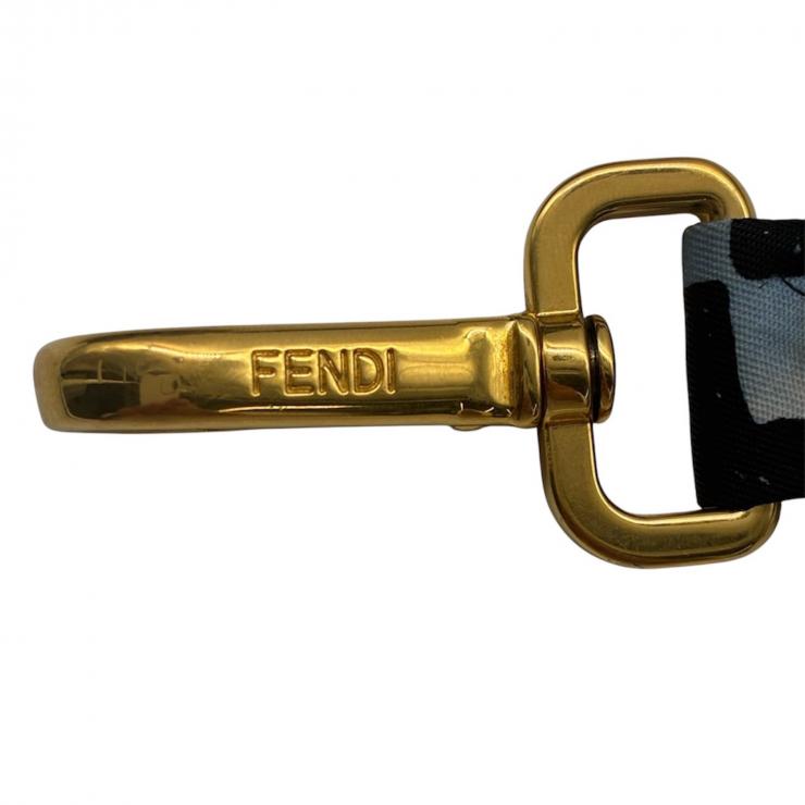 FENDI フェンディ ジョシュアヴィーダスコラボ Joshua Vides ズッカ バゲット ミニ 2WAYバッグ 8BR784 ブルー ナイロン ★美品★