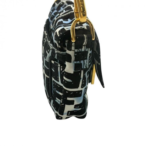 FENDI フェンディ ジョシュアヴィーダスコラボ Joshua Vides ズッカ バゲット ミニ 2WAYバッグ 8BR784 ブルー ナイロン ★美品★