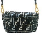 FENDI フェンディ ジョシュアヴィーダスコラボ Joshua Vides ズッカ バゲット ミニ 2WAYバッグ 8BR784 ブルー ナイロン ★美品★