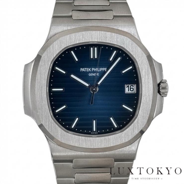 PATEK PHILIPPE パテックフィリップ 自動巻き ブルー 腕時計 5811/１G-001 K18 750 ノーチラス メンズ ブルー文字盤 保証書 余りコマ