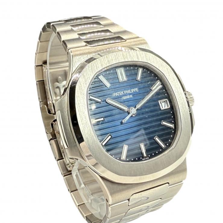 PATEK PHILIPPE パテックフィリップ 自動巻き ブルー 腕時計 5811/１G-001 K18 750 ノーチラス メンズ ブルー文字盤 保証書 余りコマ