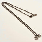 CHANEL シャネル ココマーク ハート ラインストーン 09C刻印 2009年 クルーズコレクション ネックレス シルバーカラー アクセサリー ★美品★