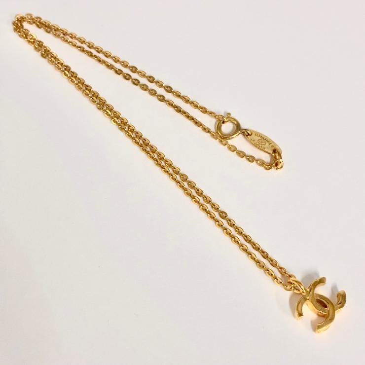 CHANEL シャネル ココマーク 376刻印 ヴィンテージ ネックレス アクセサリー ゴールドカラー ★美品★