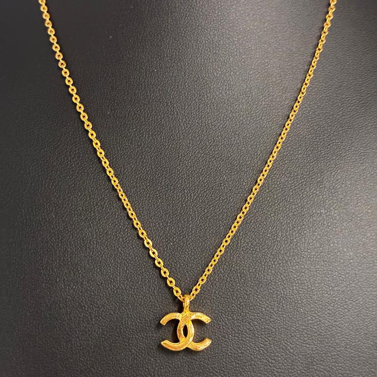 CHANEL シャネル ココマーク 376刻印 ヴィンテージ ネックレス アクセサリー ゴールドカラー ★美品★