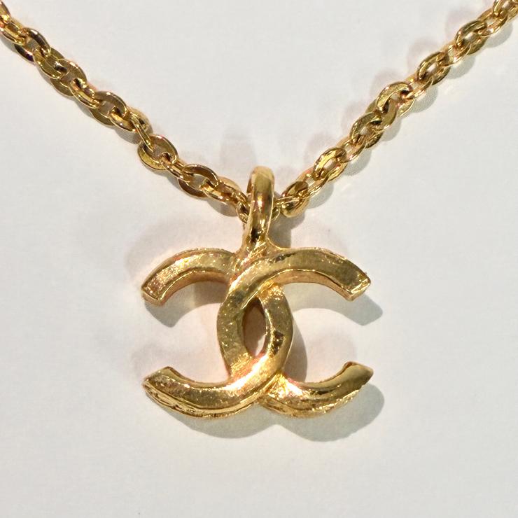 CHANEL シャネル ココマーク 376刻印 ヴィンテージ ネックレス アクセサリー ゴールドカラー ★美品★