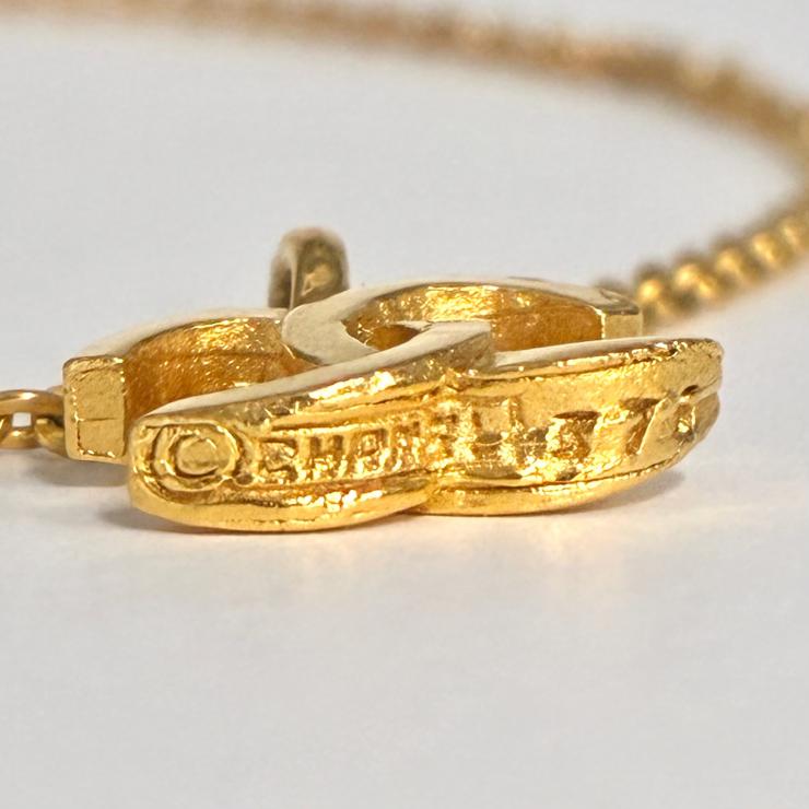CHANEL シャネル ココマーク 376刻印 ヴィンテージ ネックレス アクセサリー ゴールドカラー ★美品★