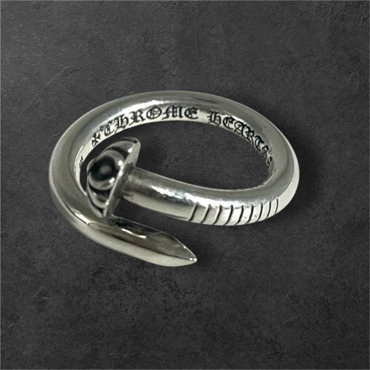CHROME HEARTS クロムハーツ クロスボール ネイルリング 指輪 シルバー SV925 15号 ★人気高騰中★★保証書★