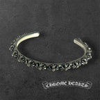 CHROME HEARTS クロムハーツ BANGLE CROSS クロスバンドバングル ブレスレット シルバー 925 ★保証書★★人気高騰中★