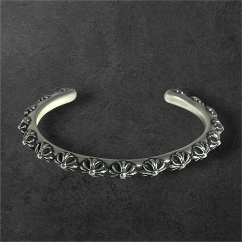 CHROME HEARTS クロムハーツ BANGLE CROSS クロスバンドバングル ブレスレット シルバー 925 ★保証書★★人気高騰中★