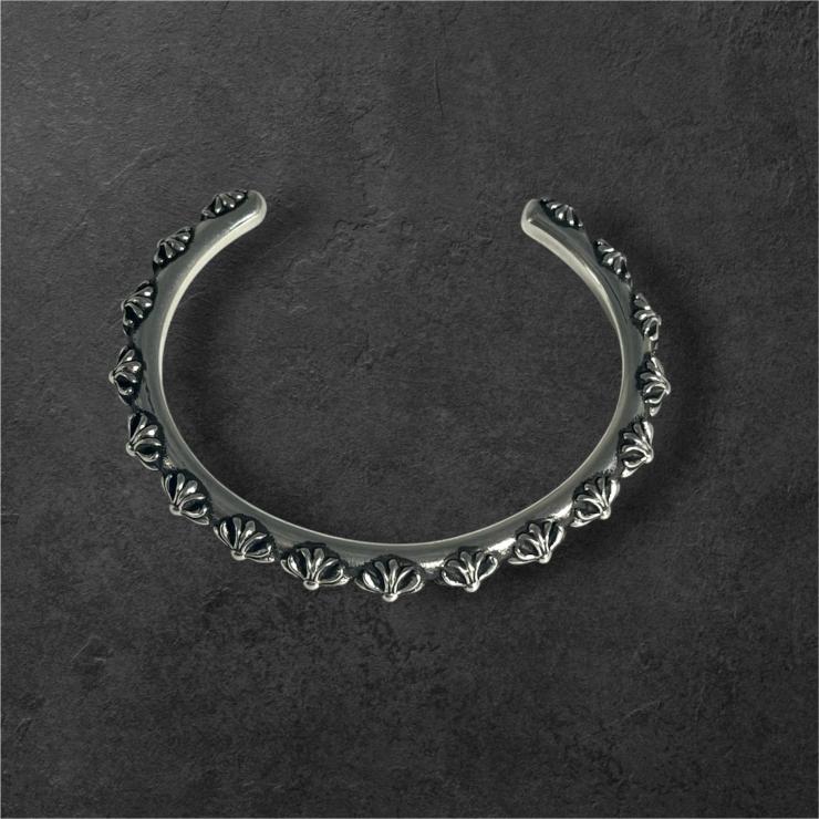 CHROME HEARTS クロムハーツ BANGLE CROSS クロスバンドバングル ブレスレット シルバー 925 ★保証書★★人気高騰中★