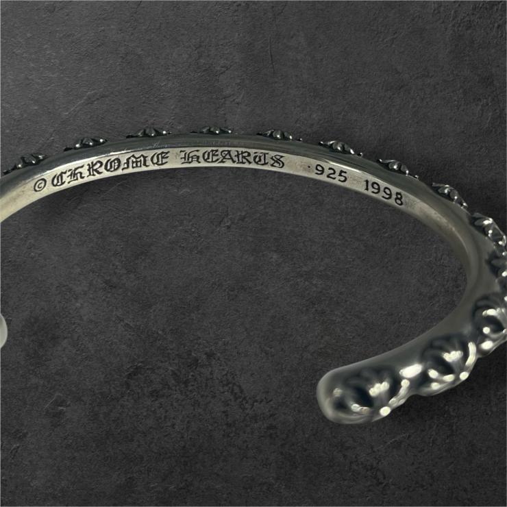 CHROME HEARTS クロムハーツ BANGLE CROSS クロスバンドバングル ブレスレット シルバー 925 ★保証書★★人気高騰中★