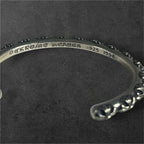 CHROME HEARTS クロムハーツ BANGLE CROSS クロスバンドバングル ブレスレット シルバー 925 ★保証書★★人気高騰中★