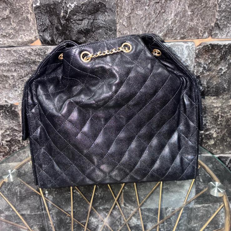 CHANEL シャネル 25 ミディアム キャビアスキン チェーンショルダー ハンド バッグ ブラック ゴールド金具 ランダムプレート ★希少★ ★美品★