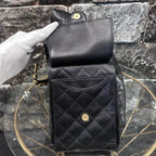 CHANEL シャネル 25 ミディアム キャビアスキン チェーンショルダー ハンド バッグ ブラック ゴールド金具 ランダムプレート ★希少★ ★美品★