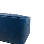 CHANEL シャネル ミニマトラッセ20 ラムスキン シングルフラップ シングルチェーンバッグ ブルー レインボー金具 ★美品★ ★ギャラ付★