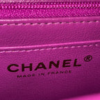 CHANEL シャネル ミニマトラッセ20 ラムスキン シングルフラップ シングルチェーンバッグ ブルー レインボー金具 ★美品★ ★ギャラ付★