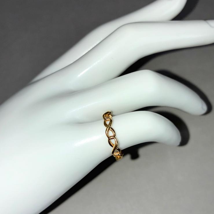 Tiffany&Co. ティファニー インフィニティ リング 指輪 7.5号 AU750 K18 ゴールド アクセサリー ★良品★