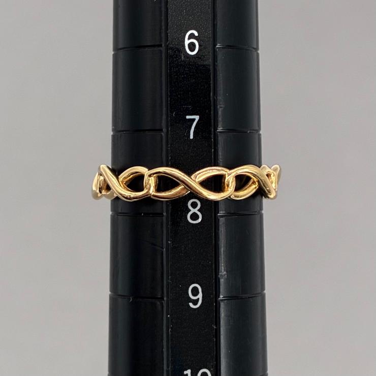 Tiffany&Co. ティファニー インフィニティ リング 指輪 7.5号 AU750 K18 ゴールド アクセサリー ★良品★