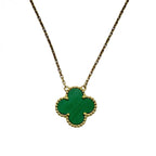 VanCleef ＆ Arpels ヴァンクリーフ＆アーペル ヴィンテージ アルハンブラ マカライト ネックレス アクセサリー 18K 750YG アクセサリー ★美品★