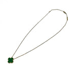 VanCleef ＆ Arpels ヴァンクリーフ＆アーペル ヴィンテージ アルハンブラ マカライト ネックレス アクセサリー 18K 750YG アクセサリー ★美品★