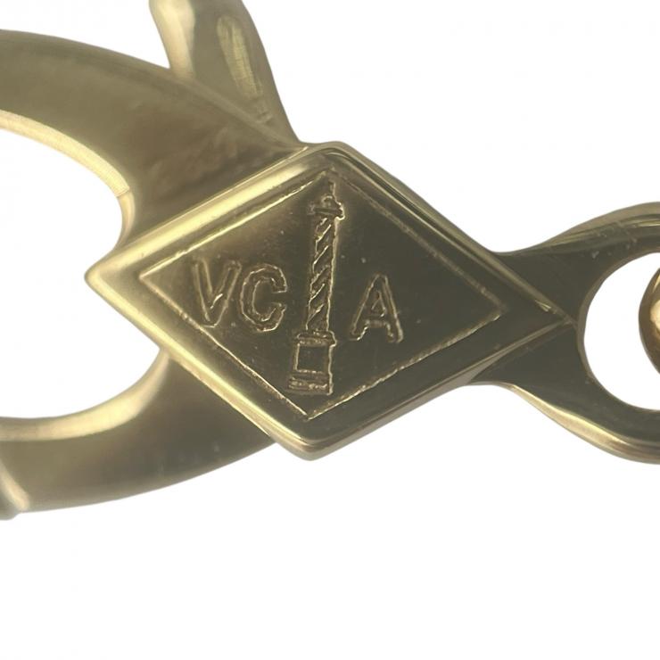 VanCleef ＆ Arpels ヴァンクリーフ＆アーペル ヴィンテージ アルハンブラ マカライト ネックレス アクセサリー 18K 750YG アクセサリー ★美品★