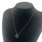 VanCleef ＆ Arpels ヴァンクリーフ＆アーペル ヴィンテージ アルハンブラ マカライト ネックレス アクセサリー 18K 750YG アクセサリー ★美品★