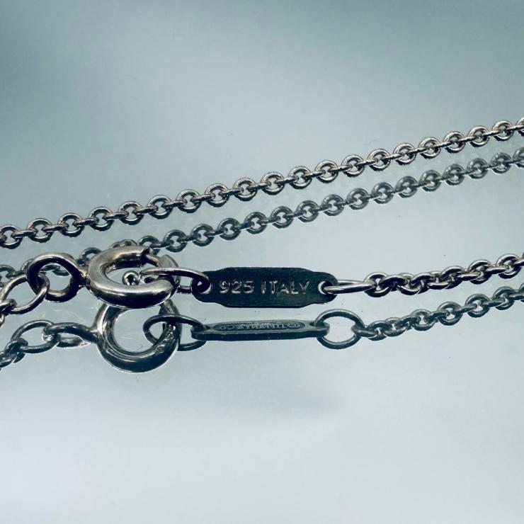TIFFANY＆CO．ティファニー スリードロップサークル チェーンネックレス SV925 シルバー 1837 ★中古品★