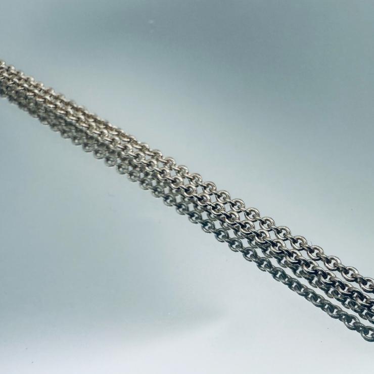 TIFFANY＆CO．ティファニー スリードロップサークル チェーンネックレス SV925 シルバー 1837 ★中古品★