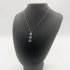 TIFFANY＆CO．ティファニー スリードロップサークル チェーンネックレス SV925 シルバー 1837 ★中古品★
