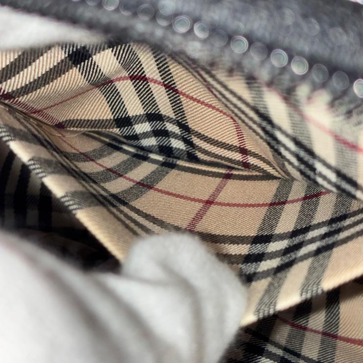 BURBERRY バーバリー レザー ショルダーバッグ ブラック ノバチェック ★箱・袋付★ ★美品★
