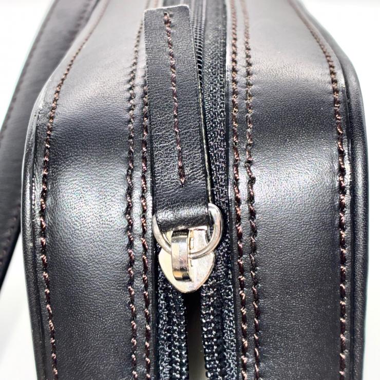 BURBERRY バーバリー レザー ショルダーバッグ ブラック ノバチェック ★箱・袋付★ ★美品★