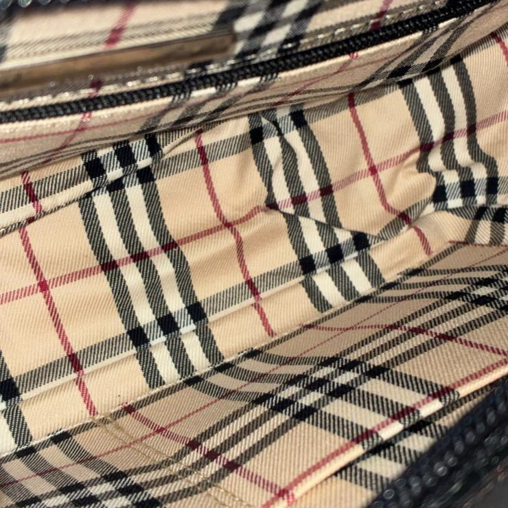 BURBERRY バーバリー レザー ショルダーバッグ ブラック ノバチェック ★箱・袋付★ ★美品★