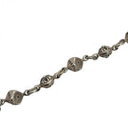 CHROME HEARTS クロムハーツ ダイス クロスボール ブレスレット アクセサリー 8リンク シルバ－ 925 ★美品★★ギャラ 袋★