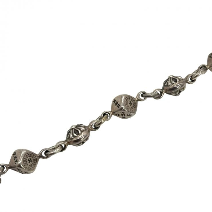 CHROME HEARTS クロムハーツ ダイス クロスボール ブレスレット アクセサリー 8リンク シルバ－ 925 ★美品★★ギャラ 袋★