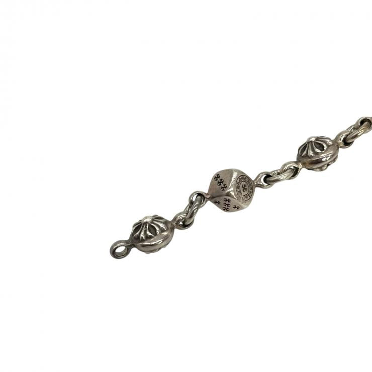 CHROME HEARTS クロムハーツ ダイス クロスボール ブレスレット アクセサリー 8リンク シルバ－ 925 ★美品★★ギャラ 袋★